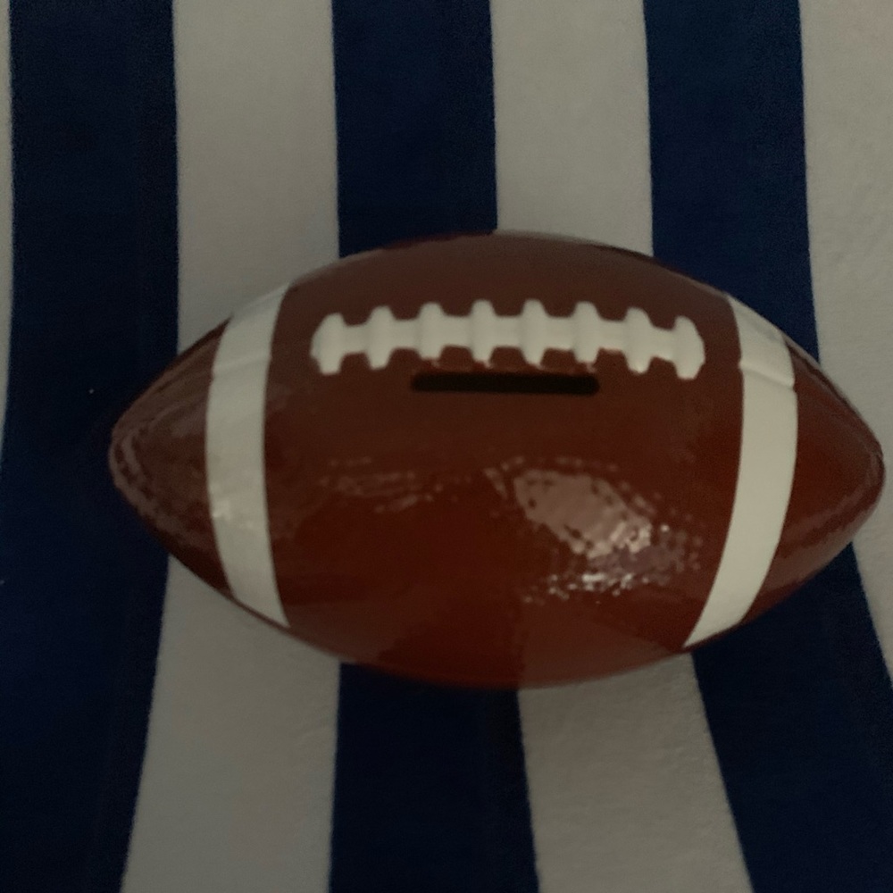 Beautiful Tiffany’s Football Piggybank